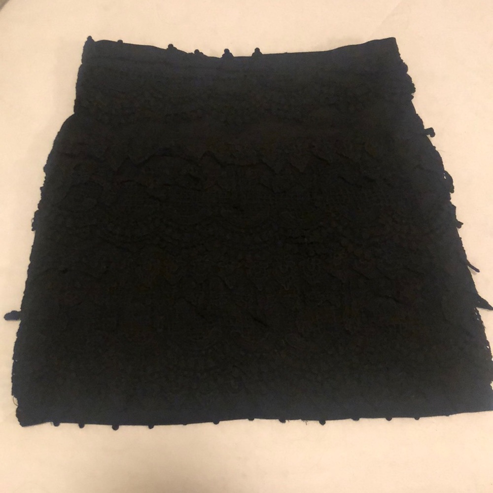 Black mini skirt